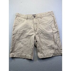 Gap Khakis Shorts Tan Beige Flat Front 5 Pocket 10.5 In Inseam Cotton Mens SZ 38